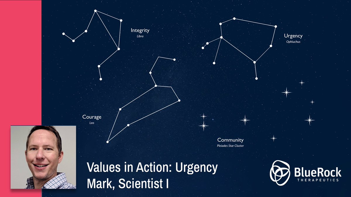 #BlueRocker Mark, Scientist I, on #Urgency: “Urgency requires good communication. We can only be as urgent as we are organized, transparent, and communicative. I could run around as much as I want, but it would be for nothing without a shared sense of urgency from the team.”