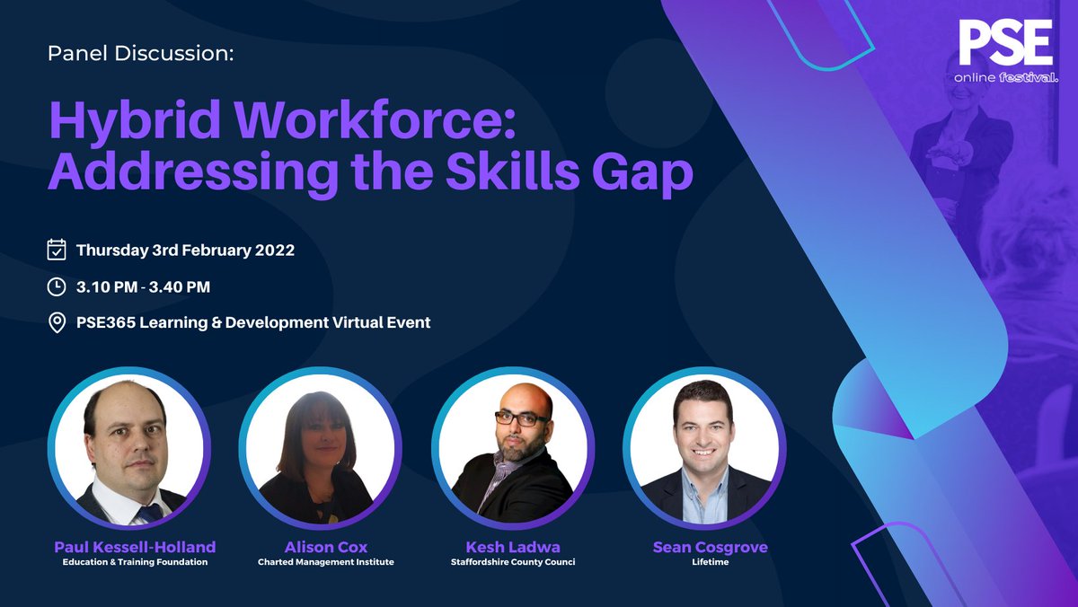 thepsenews's tweet photo. #PSE365: Learning &amp; Development’s final panel discussion will see guests from @Lifetime_UK, @StaffordshireCC, @cmi_managers and @E_T_Foundation ‘Addressing the Skills Gap’ at 3:10pm

Secure your place, register now! https://t.co/O5nVrahmVo

Full agenda: https://t.co/A0OSOgv6zz https://t.co/tkLcridJb8