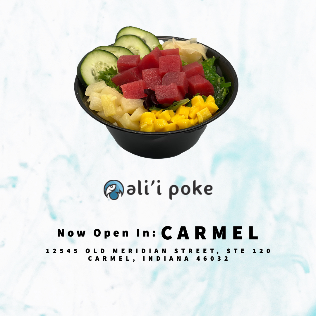 AliiPoke's tweet photo. We are now open in #Carmel - Stop by to try our daily hand-cut fish, and our authentic Hawaiian Shave Ice ! https://t.co/jjVbQZud5y