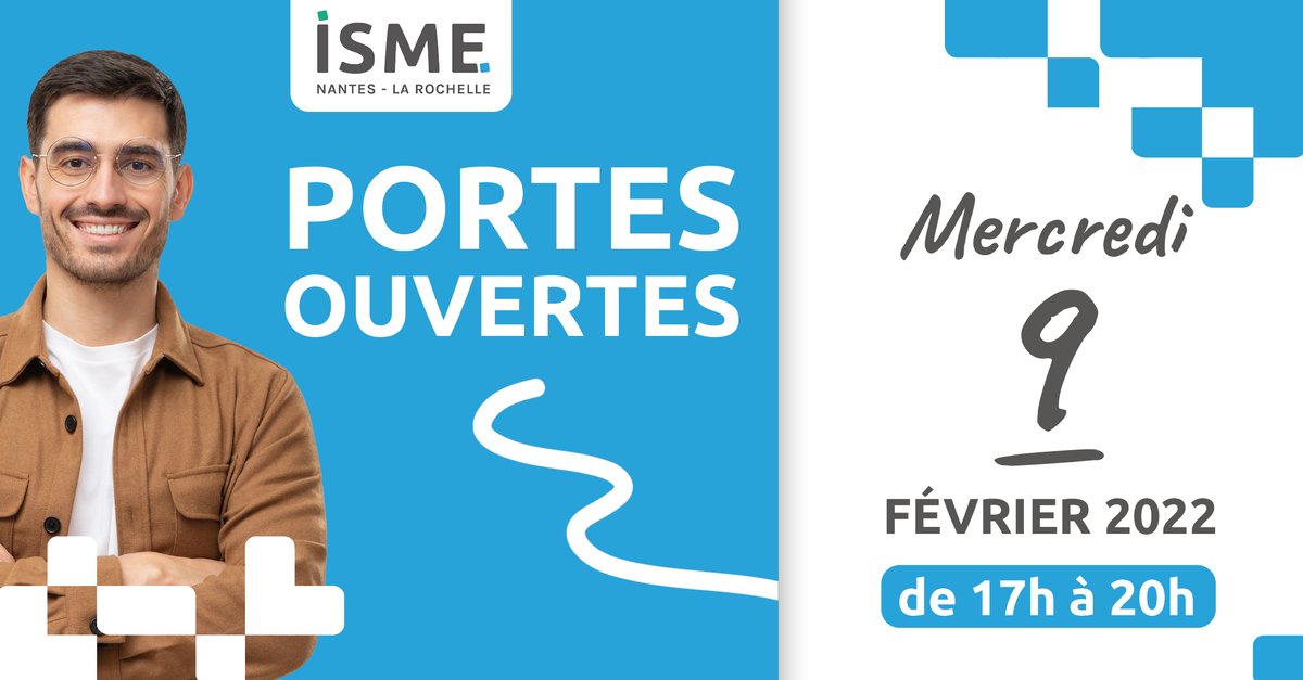 ecole_ISME's tweet photo. À 📍Nantes et à 📍La Rochelle, nous vous donnons rendez-vous le mercredi 9 février, à partir de 17h !

Vous souhaitez candidater ? Vous pouvez déposer dès maintenant votre dossier en cliquant ici 👉 https://t.co/bw6x8NLcZm https://t.co/mqu1ASUS2c