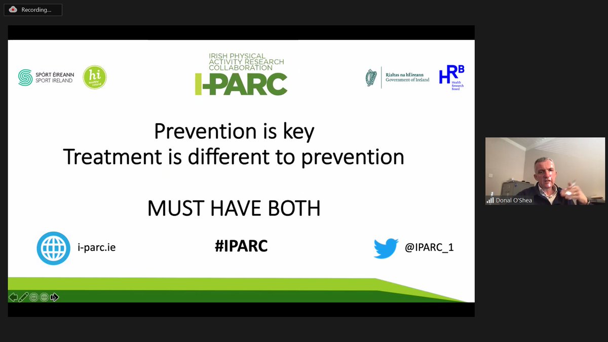 IPARC_1's tweet photo. Prof Donal O'Shea, @HSELive clinical lead for obesity, discussed obesity as a disease and the difference between prevention and treatment. #IPARC2022 https://t.co/YlBknrICq0