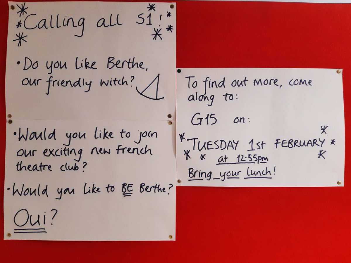 Oooooh. What's happening in Languages next week? S1, come along on Tuesday lunchtime to find out more!