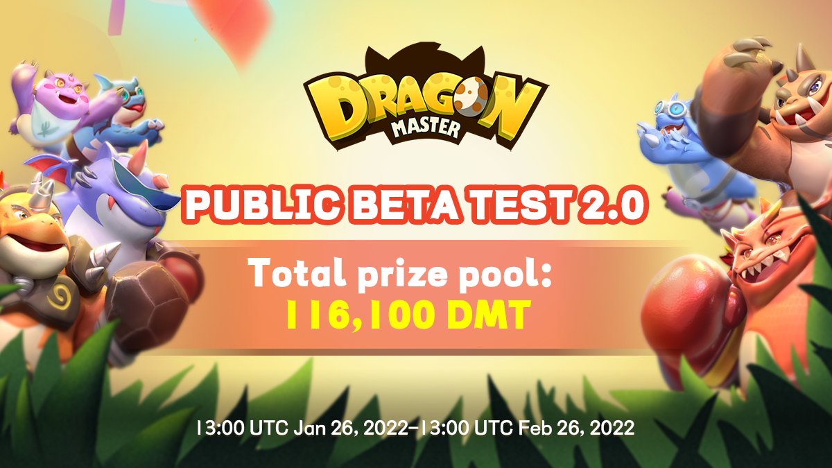 dragonmaster_co's tweet photo. All Dragon Masters. 👏The 2.0 Beta Test has already started! 👏Thank you for supporting Dragon Master. During this test, we hope you to enjoy the game and give us feedback. Now, just go and experience!

▶Entrance:
https://t.co/ixAwXQMhHp
#dragonmaster #PlayToEarn #betatest https://t.co/VqcrVRbCXV