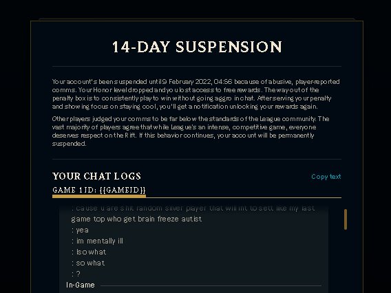 HeartlessUft's tweet photo. come home from work i look acc and riot honestly get canc it was 1 GAME . nvm i go next acc https://t.co/QqUJXh3uJJ