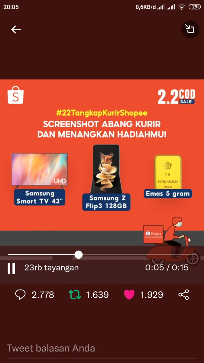goend's tweet photo. @ShopeeID bismillah... alhamdulilah @ShopeeID https://t.co/gWPok7a3GB