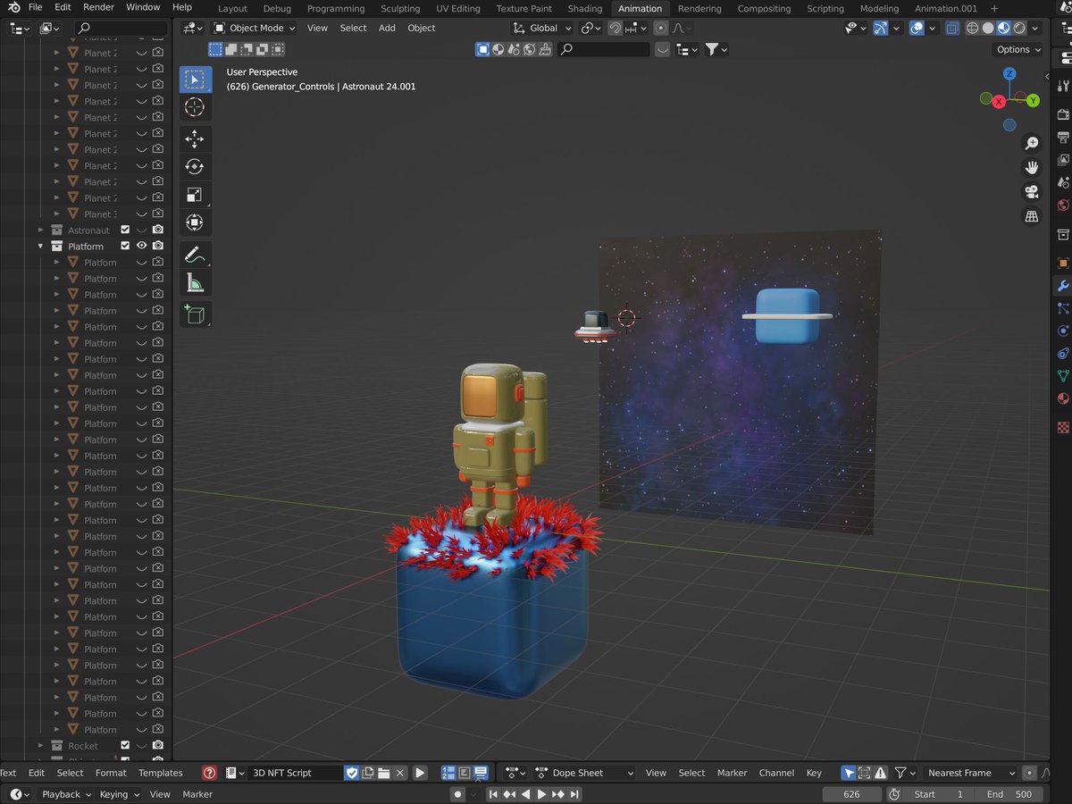 GM GN folks. Here's an exclusive look at some of the behind-the-scenes for creating #cubetronautNFT :)...

Everything was entirely done in #Blender3d. A powerful free open-source 3D software capable of doing anything!

Have a good day lads.
#NFT #NFTCommunity #tezos