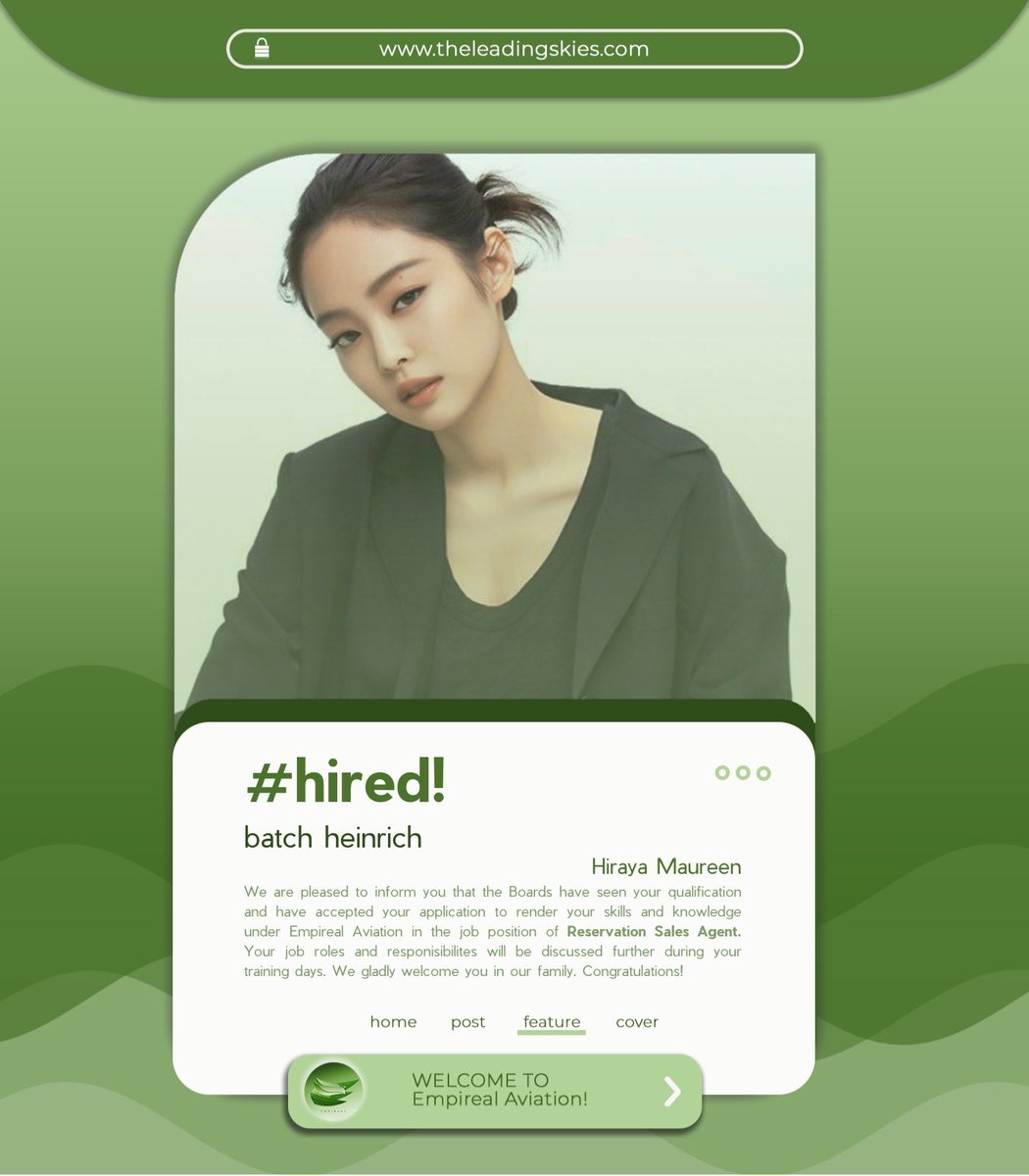 hirafiles's tweet photo. ㅤㅤㅤㅤㅤ

Painting the skies https://t.co/UqPbtKcVpD

Maureen is affiliated with @TheLeadingSkies

Officially on board, Empireal Aviation.

#HeinrichBatch
      ㅤㅤ
ㅤ https://t.co/GZF1V1ItE2