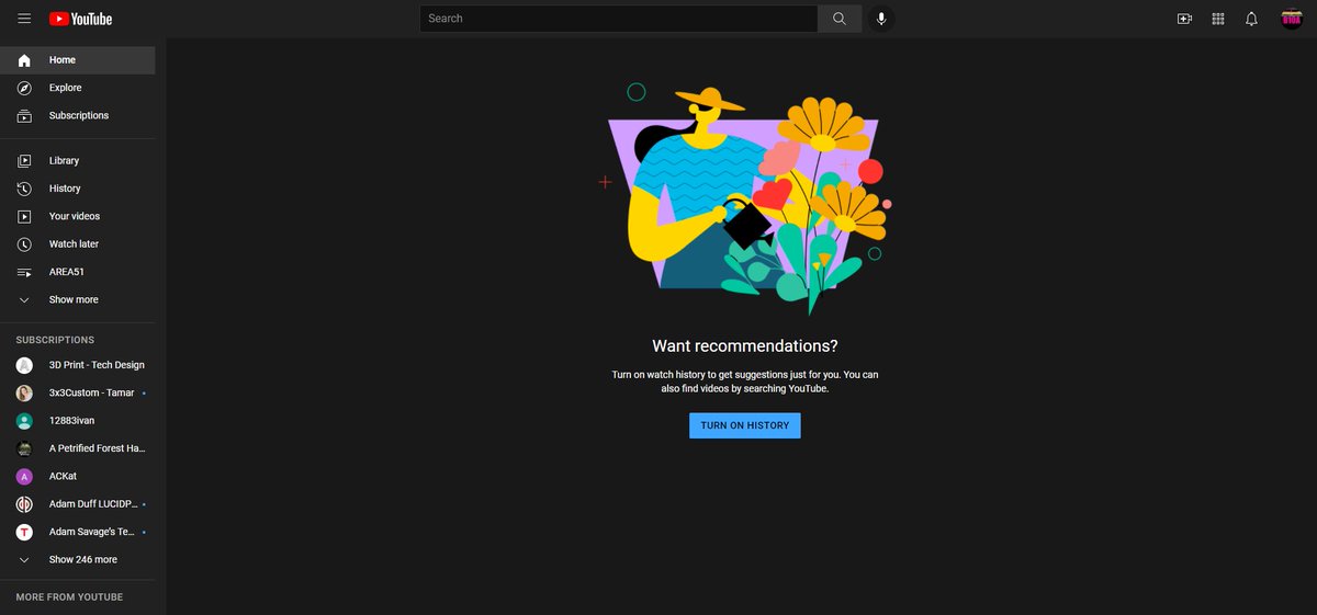 BOT10ART's tweet photo. LMAO! I broke Youtube, this is my home page.
I WATCH WHAT I WANT NOT WHAT @YouTube WANTS ME TO WATCH! #noalgorithm https://t.co/xi6rRhRdbT