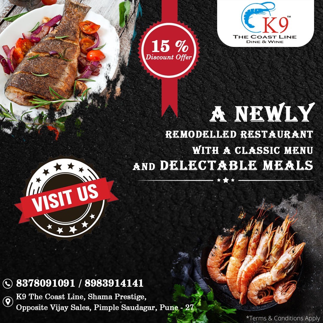 K9Restobar's tweet image. Pune's #gastronomicalculture starts off on a positive note in 2022,with new concepts that will undoubtedly satisfy foodies. New year begins with a new
exhilaration and #delectableflavors.
K9,newly renovated restaurant with traditional cuisine &amp;amp; scrumptious dishes, is a must-visit