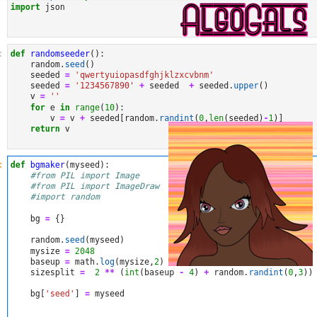 AlgoGalsNFT's tweet image. Feelin' cute, felt like sharing some #AlgoCode we use to generate our #AlgoGalsNFT collection with the #AlgoFam!
On track to mint this lady NFT style on the Algorand network this week, followed by 24 more Season 1 #AlgoGals! Adopt early to get priority on future #algodrops!