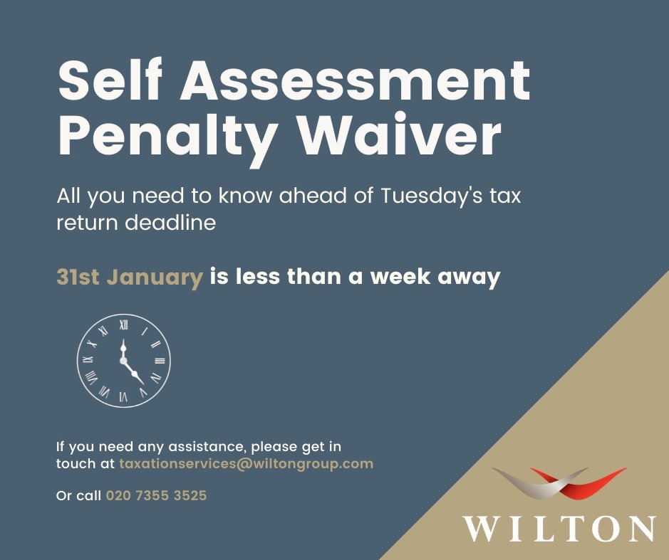 Stressed about your tax return? Confused about recent Gov. announcements? Our Senior Tax Manager has summarised all you need to know about HMRC’s SA Penalty Waiver. 

wiltongroup.com/hmrc-extends-s…

#taxreturn  #SelfAssessment #covid19impact #Covid19UK  #HMRC
