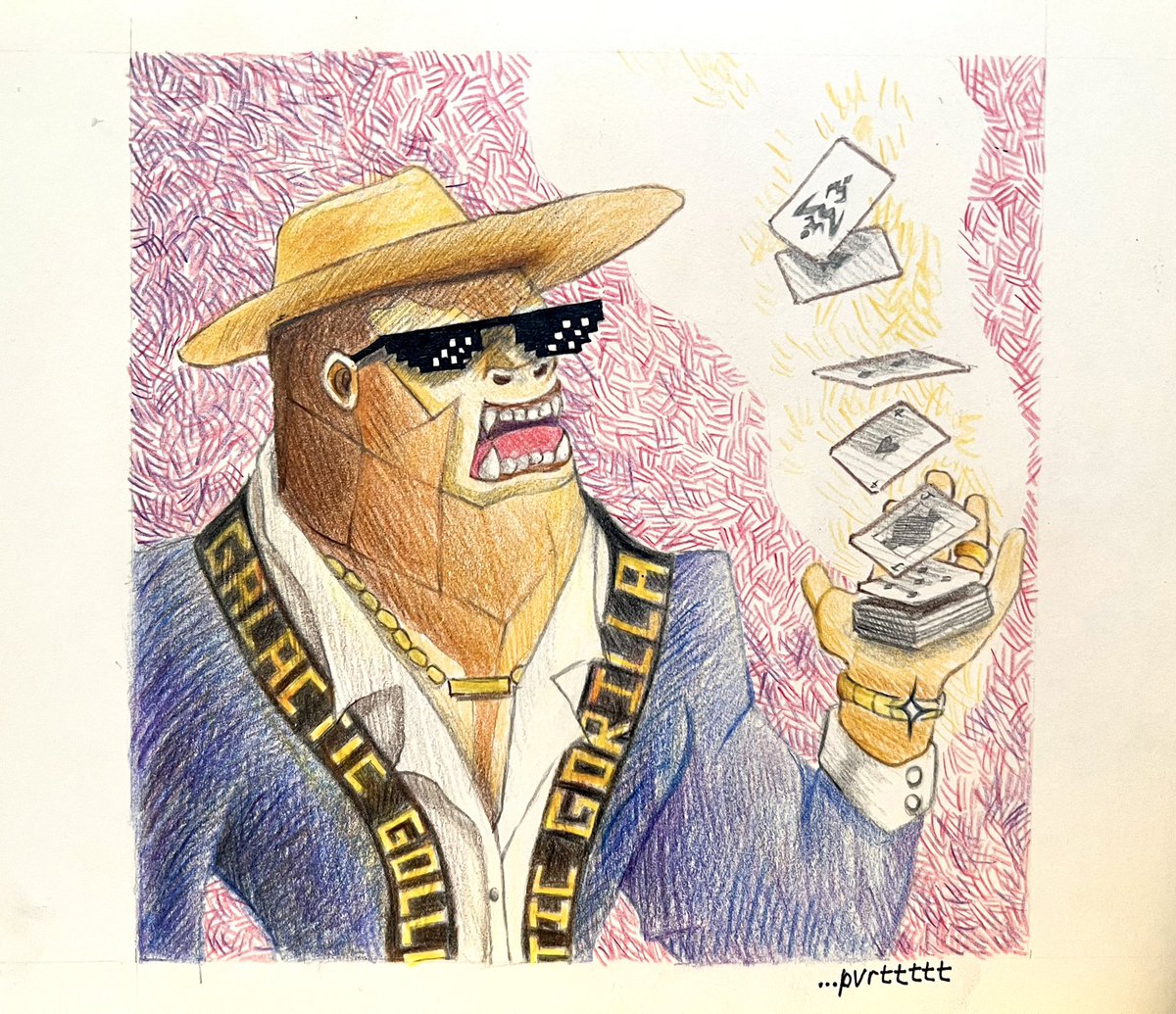 pvrtttttt's tweet photo. @MooningMonkeys GALACTIC GORILLA !!! Grrrrr….. !!! @urenus60277078 @rudymecrypto @gereessj @Robbo2288 @lnk22 @gum_lung_jai_dd @gumlungjai787 #MooningMonkey  
#NFTgiveaway #drawing #artcontest #DesignContest https://t.co/W4ugAs44X7