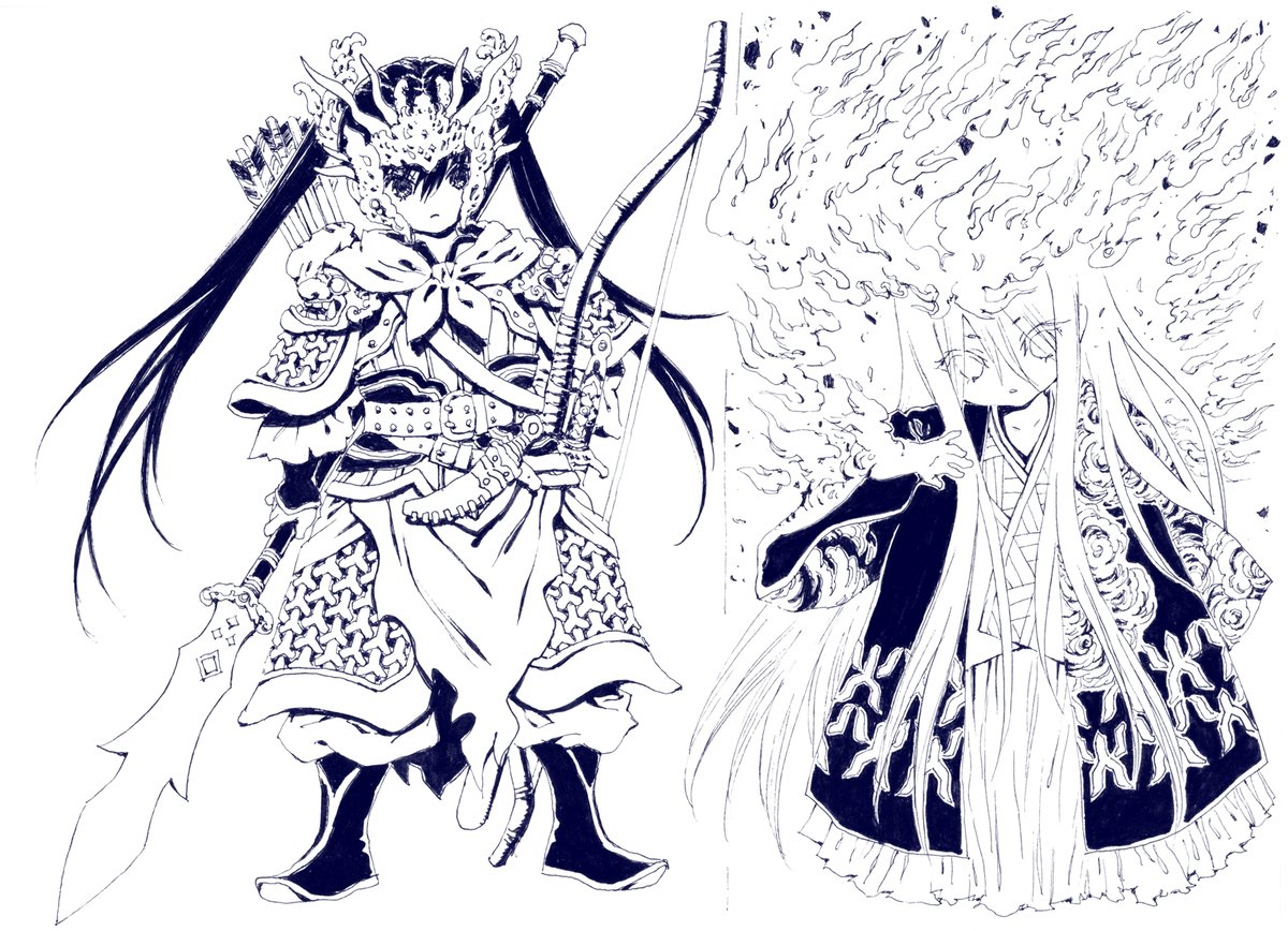 アナログ絵を流してアナログ民を増やそう 武器娘 アナログイラスト イラス くりむぞんの漫画