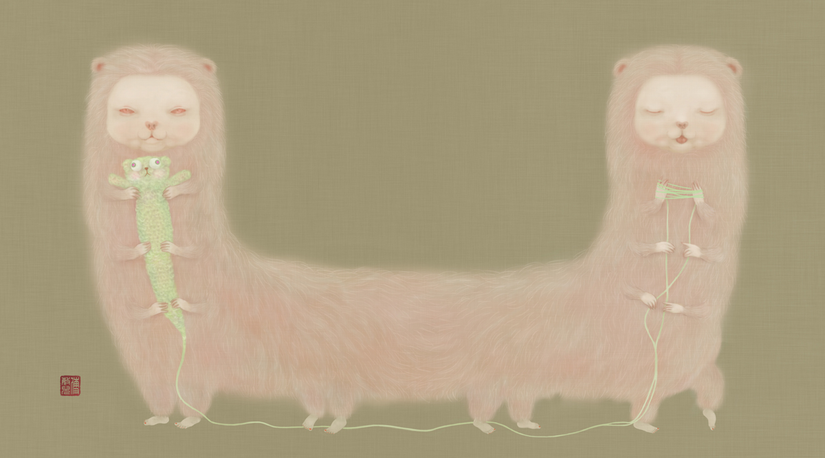 "All Mine" (2022) - First work in 2022!
#sonyafu #art #painting #furbaby