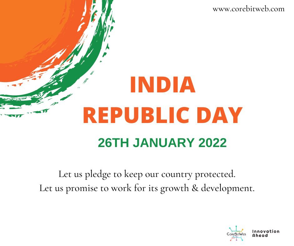CoreBitWeb's tweet image. Happy Republic Day 2022 #CoreBitWeb Team #India