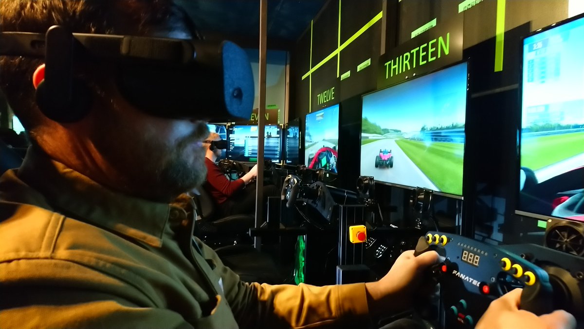 vr_sim_leeds's tweet photo. @WilliamsEsports @chillblast @MOBIUZGamingEU @TeamRazer @PlayseatGlobal @fanatec @HeusinkveldEng @recaroauto Venue v Venue ?? #Simracing #VR #leeds #Yorkshire #GameOn https://t.co/6XVgeL1DLh