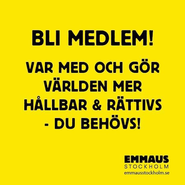 VAR MED &amp; PÅVERKA!🗣 Bli medlem i #EmmausStockholm &amp; gör din röst hörd-både inom organisationen &amp; i samhället. Tillsammans driver vi på för stärkta #mänskligarättigheter &amp; #hållbarutveckling! Swisha 50kr till 9003971 och skriv din e-postadress. Välkommen!💛https://t.co/eYfaHZJAqL https://t.co/hL0pH4Aw22