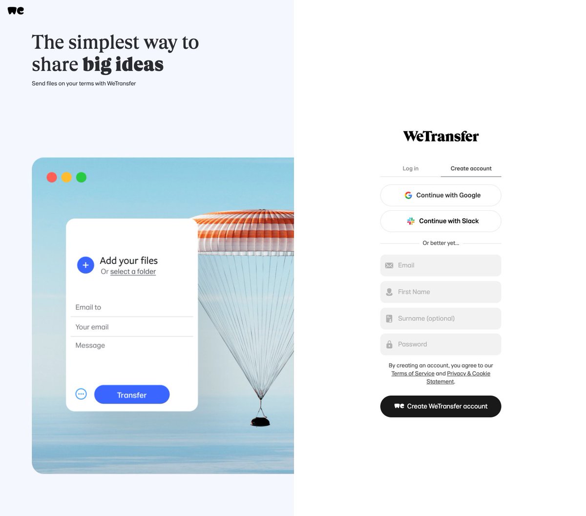 Spent 30 seconds clicking on the Transfer blue button until I realized it was just a photo and not a CTA. #uxdesign <a href="/WeTransfer/">WeTransfer</a>