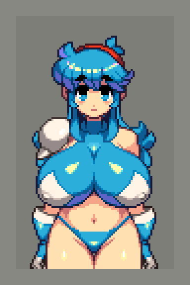 「オリキャラ正面ドット絵 テクナ
むっちりしつつがっしり 」|湯村きの 🔞のイラスト