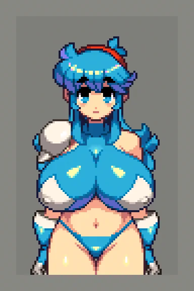 オリキャラ正面ドット絵 テクナ
むっちりしつつがっしり 