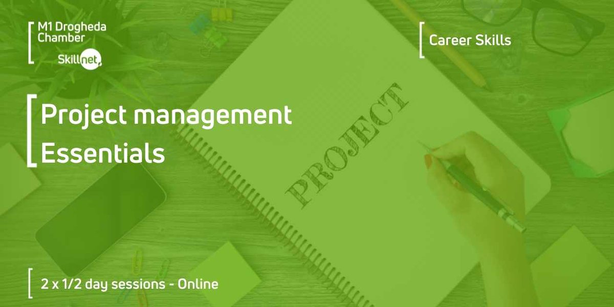M1Skillnet's tweet photo. Project Management is a key skills in business.
The 2 x Morning sessions - Project management essentials will help you get that advantage.
Starting Feb 07th you can find out more here ๐๐ผ๐๐ผ
https://t.co/rwrF36IjgC
#CareerSkills #M1Skillnet #LouthChat @DroghedaChamber https://t.co/LvCzWsQyfS
