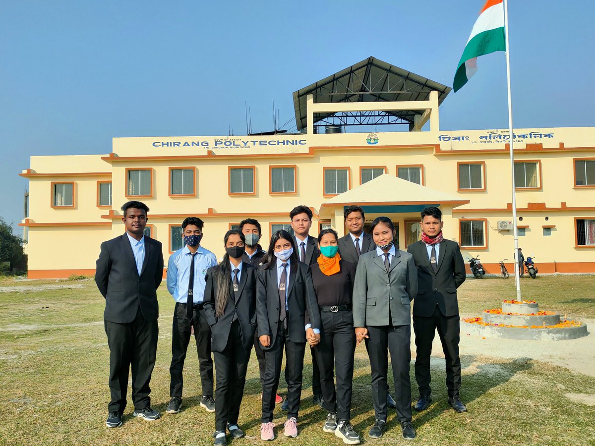chirang_poly's tweet photo. Blissful Celebration of 73rd Republic Day at Chirang Polytechnic in presence of the Principal, Faculties, Staffs and Students. The National Flag was hoisted by the Principal. https://t.co/kxInXsh2gk