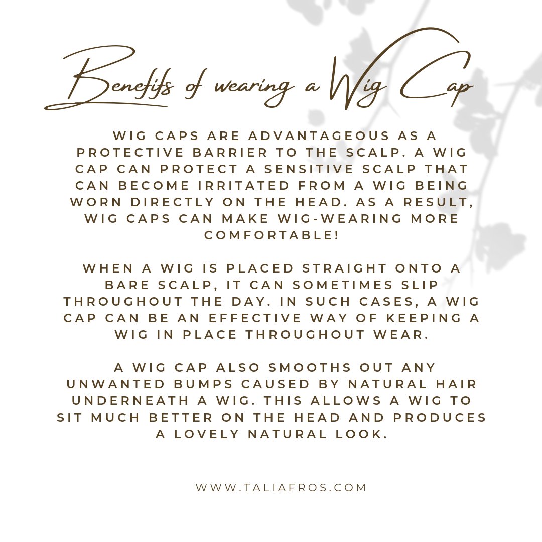 taliafros's tweet image. Wig caps keep your crowns secure and looking luxurious all day. Here are some benefits of owning one. Whether you want to secure your wig or make your own, shop your wig caps via taliafros.com today 🥂!! #TaliaFros #WigCap #HairAccessories