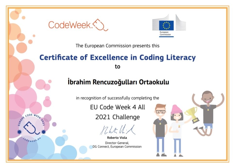 Rencuzoglu's tweet photo. Okulumuz Kod Haftası Mükemmellik Sertifikası ile onurlandırılmış.
#codeweek2021
@AkdenizilceMem
@AdemSimsek33
@HuzurkentM
@HuzurkntAtaturk
@oftatar
@eryunus33
@me33o https://t.co/522mSl9DMn