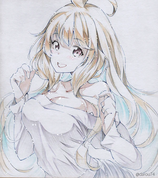 またまた嫁さん。
コミティアに持っていきます。

2月のコミティアはアナログ色紙が新作になります。
めざせ30枚! 