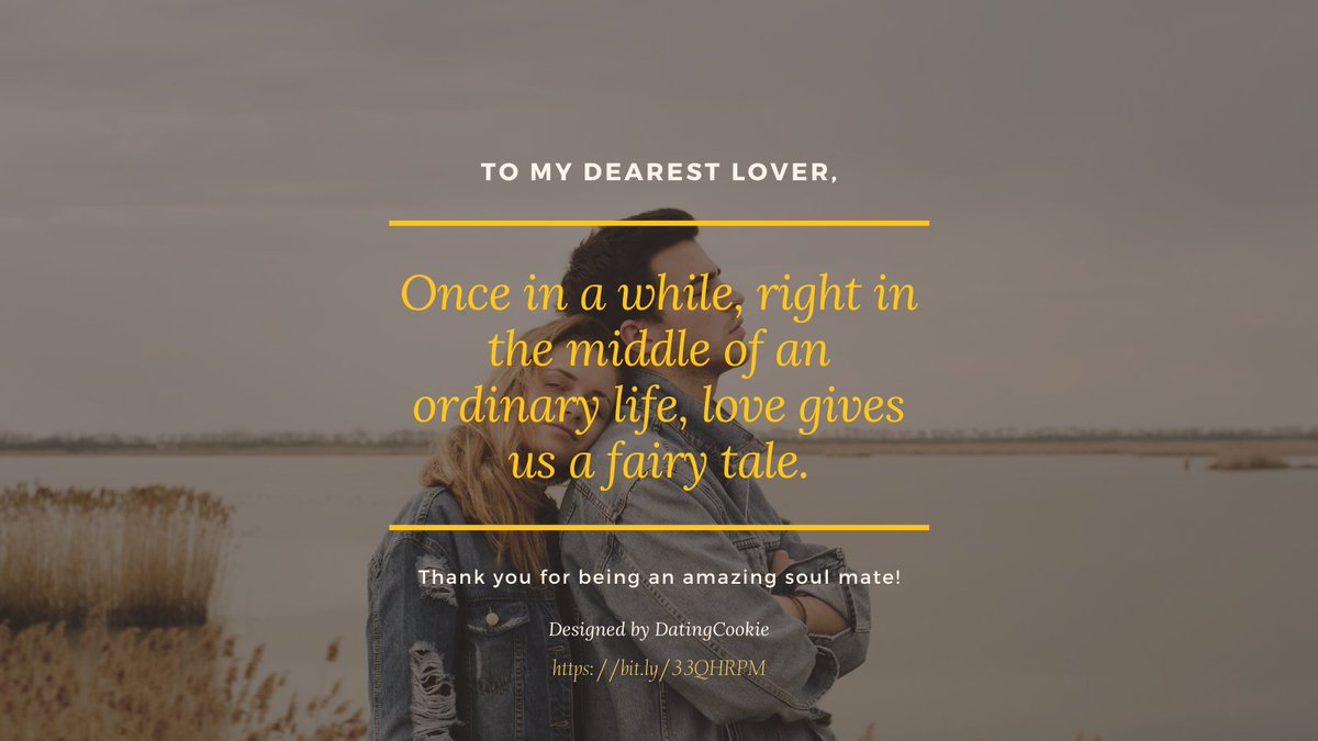 Dating_Cookie's tweet photo. Once in a while, right in the middle of an ordinary life, love gives us a fairy tale.
#lovequotes 
#loveadvice101
#datingadvice
#datingcookieAPP https://t.co/NS8RR9cpIN