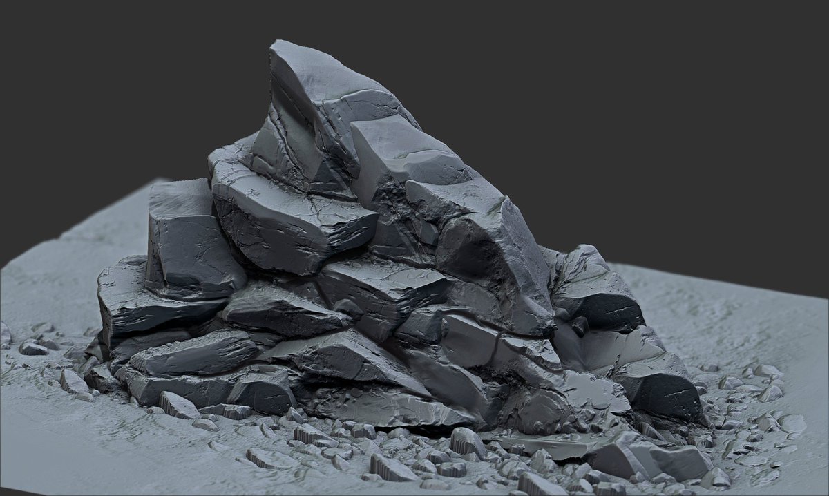Forgottenpaw's tweet photo. #Rock #11 of #TheClubsRockingNewYear 
@TheClubDiscord #gameart #zbrush https://t.co/315mDqlzIn