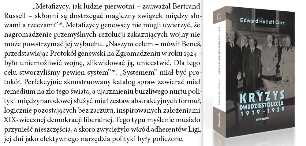 JanSadkiewicz's tweet image. #EHCarr o tym, jak metafizycy genewscy próbowali zapobiec wojnie #Kryzys20lecia