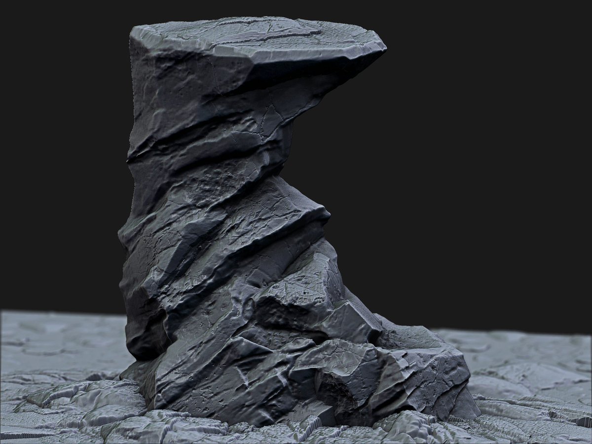 Forgottenpaw's tweet photo. #TheClubsRockingNewYear - Rock#? 
@TheClubDiscord #gameart #zbrush https://t.co/iBxC80UvUp