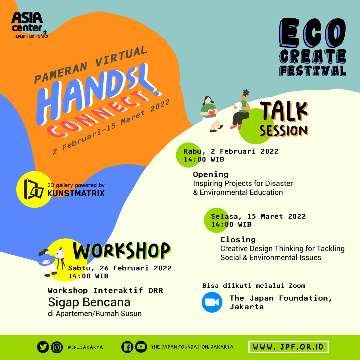 JF_Jakarta's tweet photo. [EcoCreate Festival 2022]

Halo Sahabat JF!

Yuk simak rangkaian program kegiatan EcoCreate Festival 2022!

GRATIS dan DARING melalui gawai kesayangan kamu!

#stayathomewithJF 
#jfjakarta 
#japanfoundation 
#ecocreatefestival2022 https://t.co/D6mpnXGH5Q