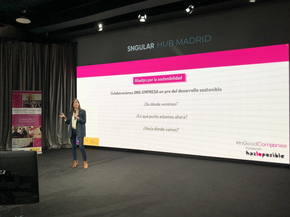 VolCorporativo's tweet photo. “La #Agenda2030 es nuestra hoja de ruta para llegar al mundo que todos queremos”, Cristina Cleofé, Coordinadora de Proyectos de @Hazloposible en #InGoodCompanies #VoluntariadoCorporativo https://t.co/UjtW3nciVK