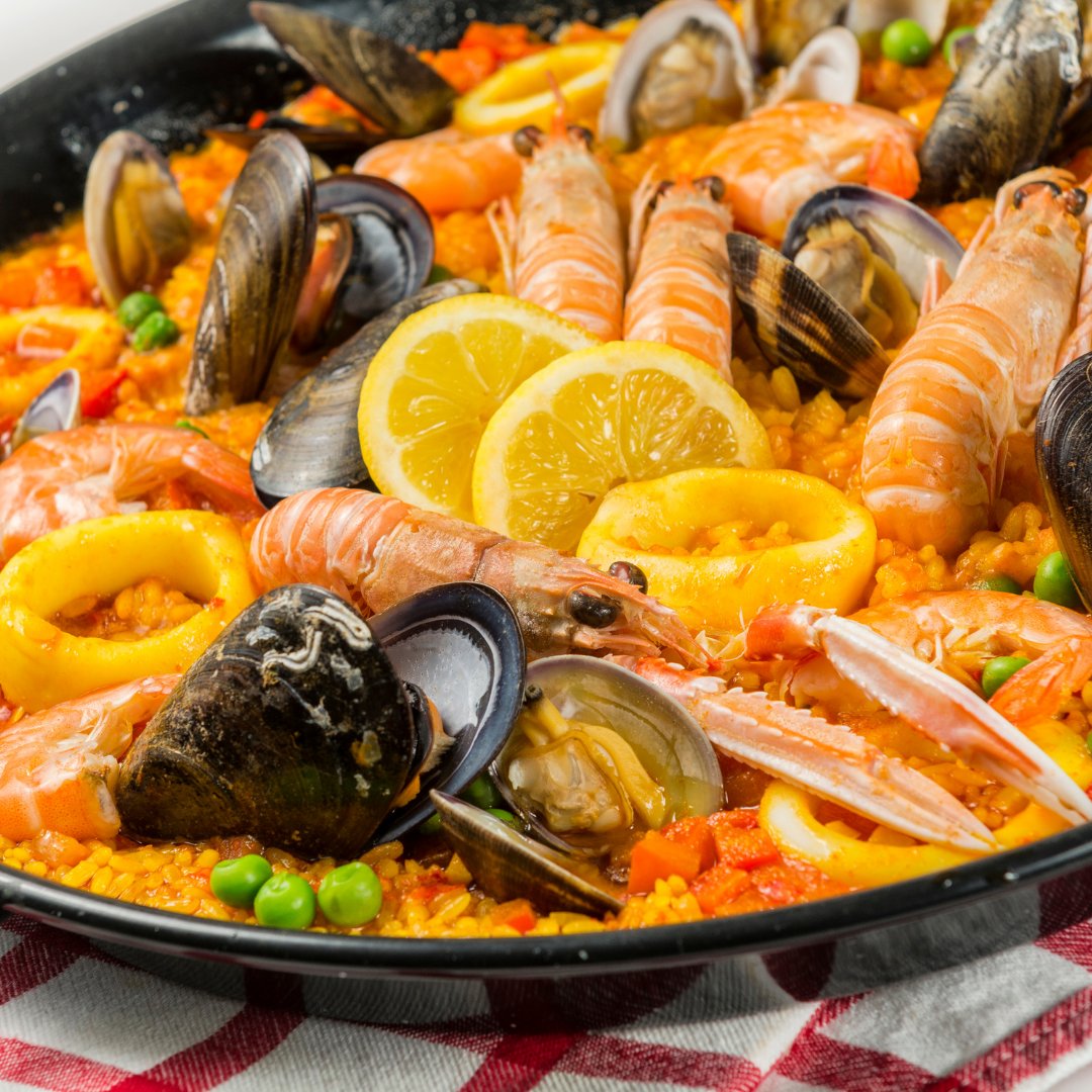 Do you LOVE seafood ? Why not try our tatsy PAELLA BOX, which includes: 🦐Frozen Large New Zealand Half-shell Mussels  🦐Frozen Whole Jumbo King Prawn  🦐Frozen Squid Rings  🦐Squid Ink  🦐Bomba Paella Rice  🦐Saffron  020 3588 9999.  #qualityfood #midweektreat #paella