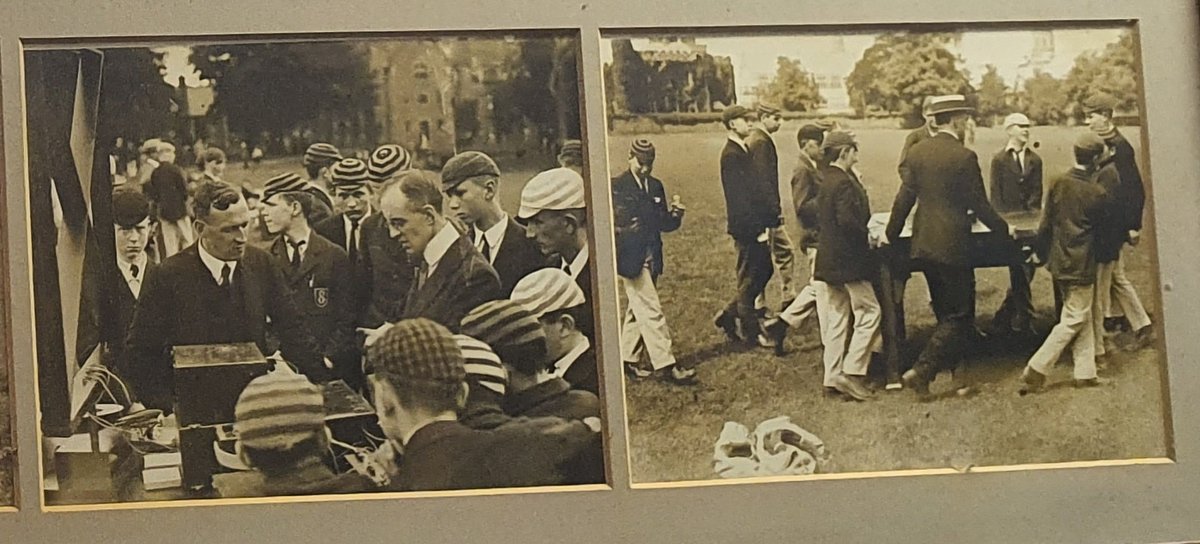 These images are of a very early wireless reception outside of London c1921. They show E R Thomas head of Science and students experimenting with the wireless at Rugby School. 

Found in one of the storerooms while being #EYADustbusters
#ExploreYourArchives