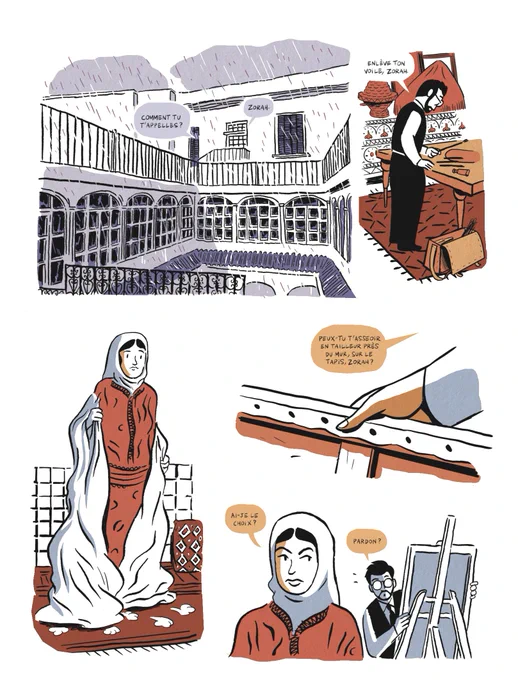 "Tanger sous la pluie", sublime histoire autour des séjours marocains de Matisse et de son modèle Zorah. Par @FabienGrolleau et @AbdeldeBxl, en librairie dans deux jours seulement, @EditionsDargaud ! 