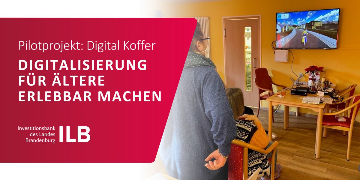 ilb_wirfoerdern's tweet photo. Vollgepackt mit 11 Gegenständen bietet er Menschen in Pflegeeinrichtungen einen niedrigschwelligen Zugang zu digitaler Technik: Der #DigitalKoffer startet heute in die Pilotphase in zwei Einrichtungen der #Lafim-Diakonie. ➡️ https://t.co/ykOU6QyJQu
#wirfördern @Digital_BBL #MWAE https://t.co/Obe5Zm0O3X