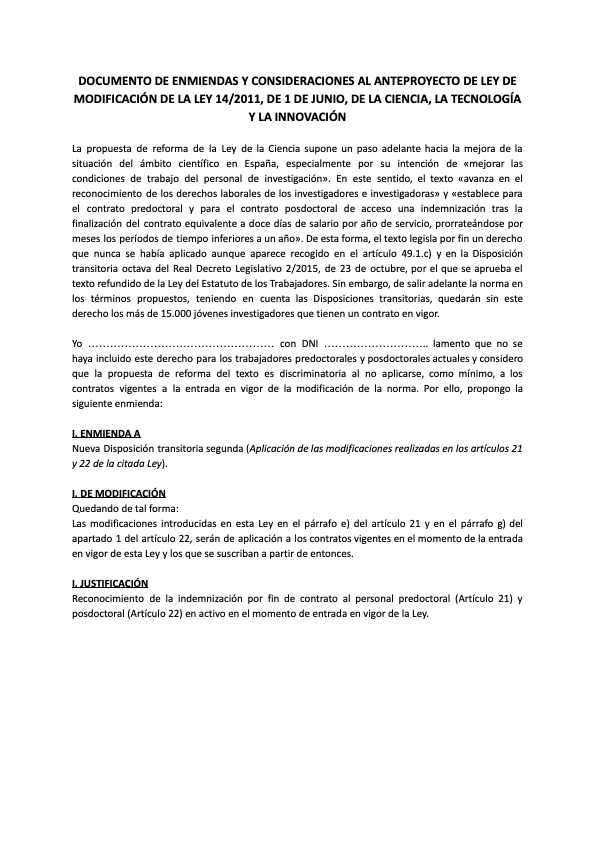 MasCiencia_'s tweet photo. Las enmiendas que presentamos desde @MasPais_Es atendiendo a las demandas de colectivos predoctorales, luchando por sus derechos laborales, fueron rechazadas.

Todavía está a tiempo de modificar el APL de la Ley de Ciencia @CienciaGob para dignificar la investigación. 💪👩‍🔬 https://t.co/ISYSX7LEuv