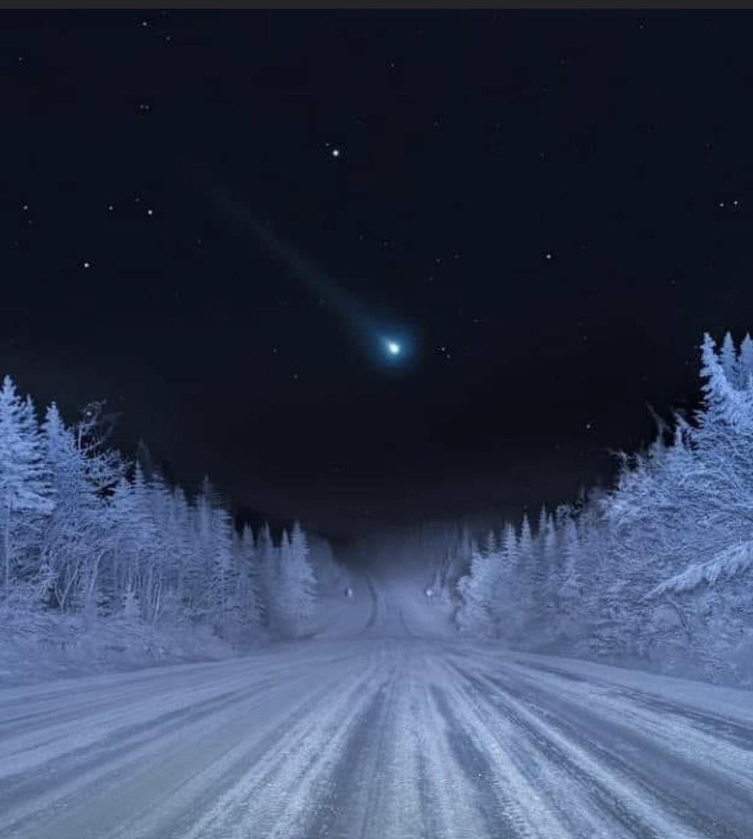 Comet Leonard in the frigid Canadian night. photocred@ optiquevideo