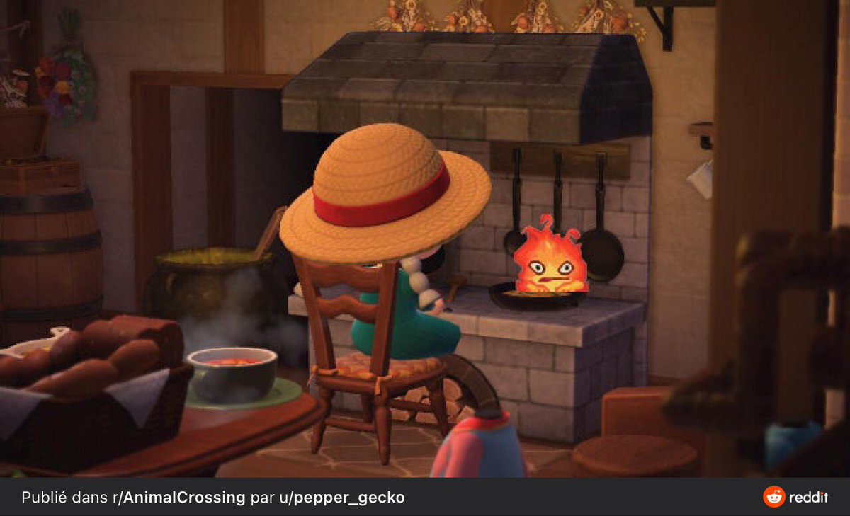 ✨MERCREDI INSPI✨
« Sophiiie…Sophiiie je m’éteins ! » 🔥🔥🔥 

#acnh #acnhinspo #calcifer #HowlsMovingCastle