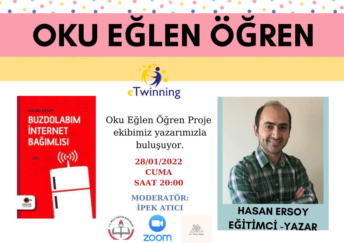 E-twinning projemiz kapsamında gerçekleştireceğimiz yazar söyleşimiz Cuma günü.
<a href="/DeliceKaymakaml/">Delice Kaymakamlığı</a> <a href="/TC_kkalevalilik/">Kırıkkale Valiliği</a> <a href="/DeliceMilli/">Delice İlçe Milli Eğitim Müdürlüğü</a> <a href="/tufekciyusuf/">Yusuf TÜFEKÇİ</a> <a href="/k_osmangazi/">Kırıkkale Osmangazi Fen Lisesi</a>