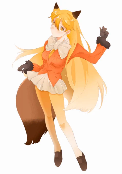 #けものフレンズ
妹にキタキツネちゃんを描いてもらいました。嬉しい^^ 