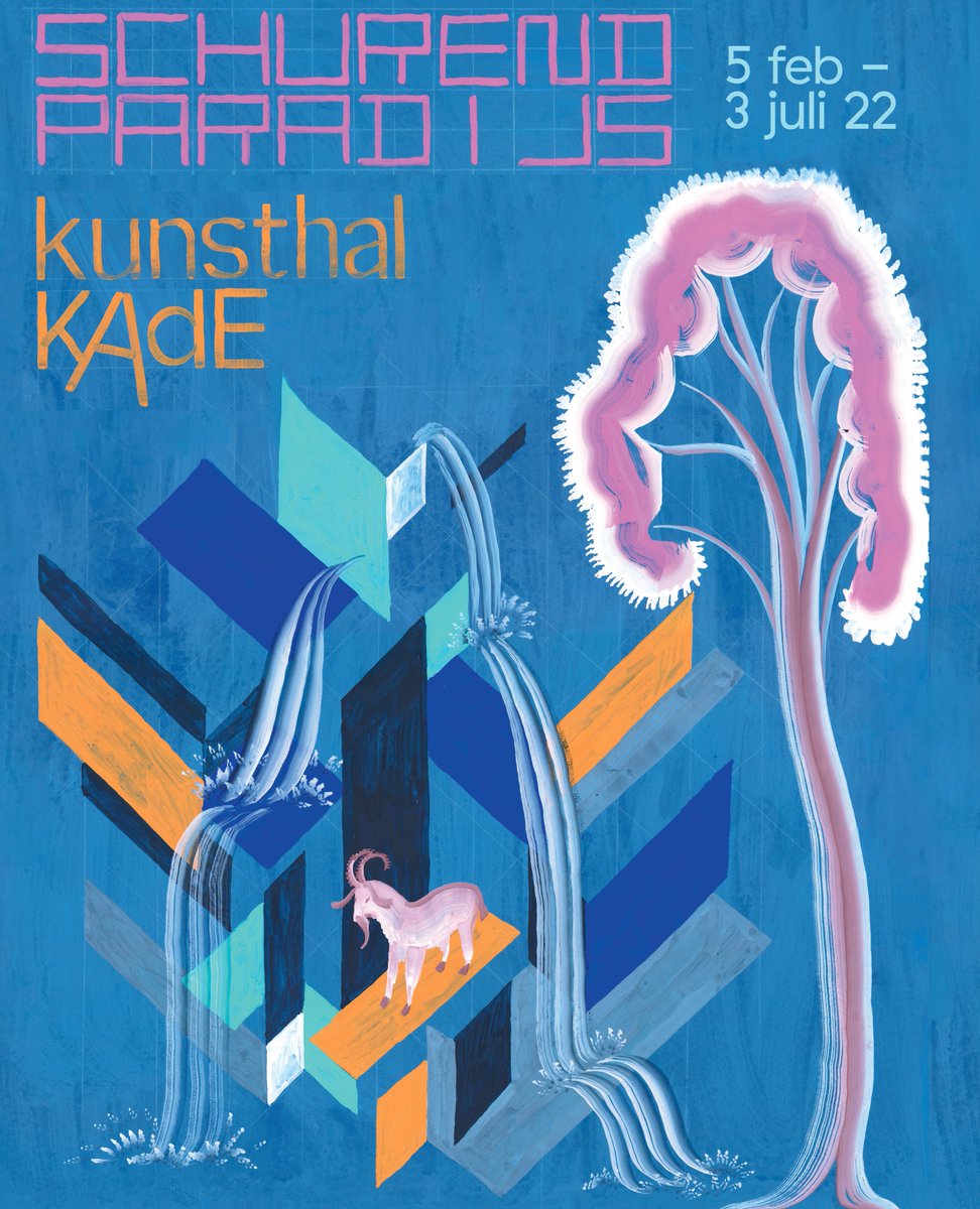 KunsthalKAdE's tweet photo. Vanaf 5 februari betreed je in Kunsthal KAdE een Schurend Paradijs! 24 kunstenaars reflecteren op het huidige landschap. Voor het eerst is er een tweede tentoonstellingslocatie: de Elleboogkerk, waar Gijs Frieling alle wanden beschilderde. Frieling ontwierp ook het campagnebeeld: https://t.co/0vrAeegNgt