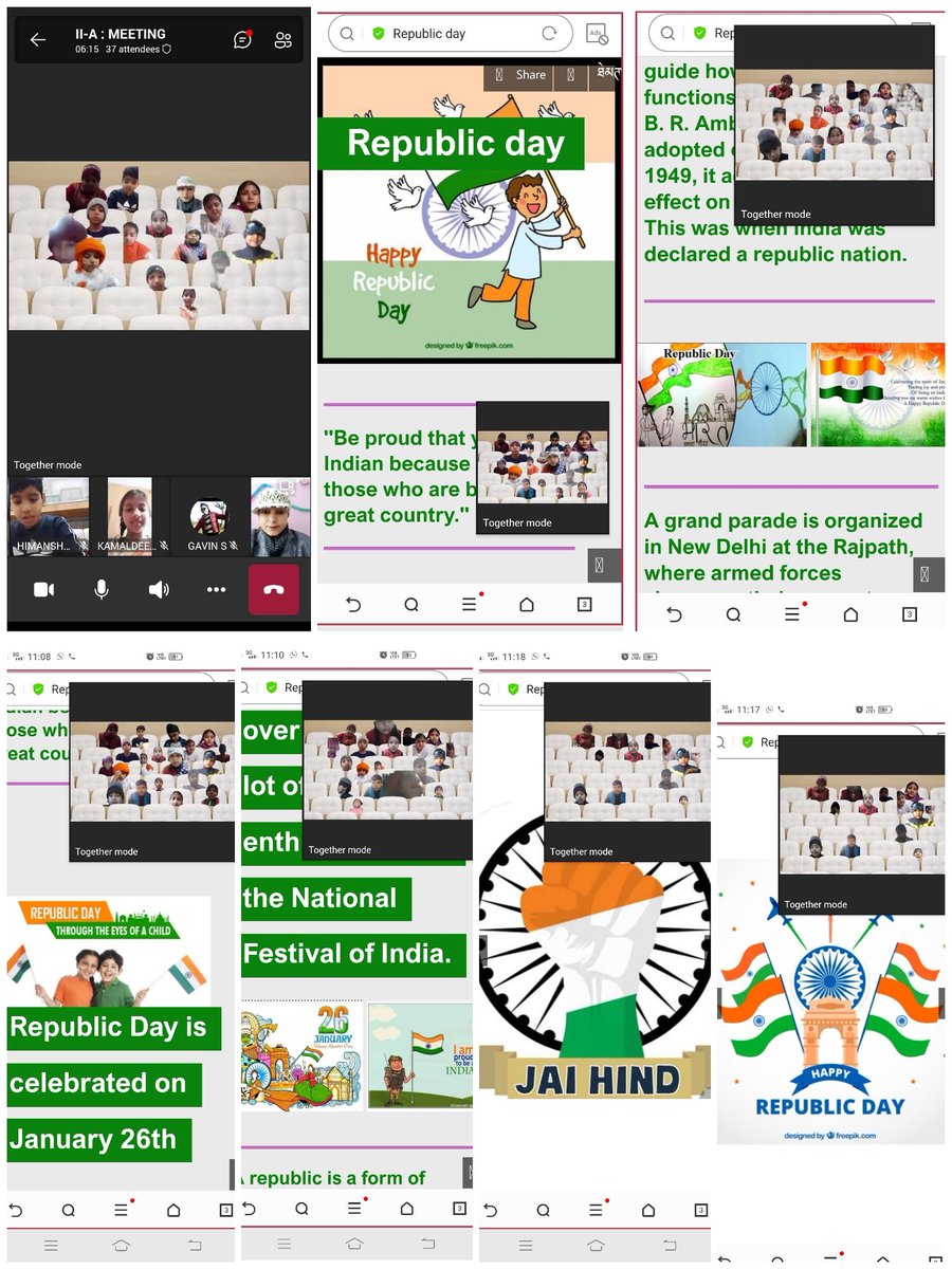 Happy Republic day from S.T.S World family to everyone.Virtual celebration🎉🎉🎉by Grade 2️⃣–🅰️ &amp; D. Some glimpses of republic day 🇮🇳🇮🇳🇮🇳 activity also has been done in the class. <a href="/raminde94301780/">Raminder</a> <a href="/Prabhjo60556013/">Prabhjot Gill</a> <a href="/STSWSRAJGOMAL/">S.T.S. World School (Official)</a> <a href="/MicrosoftTeams/">Microsoft Teams</a> <a href="/cbseindia29/">CBSE HQ</a> <a href="/MicrosoftEDU/">Microsoft Education</a>