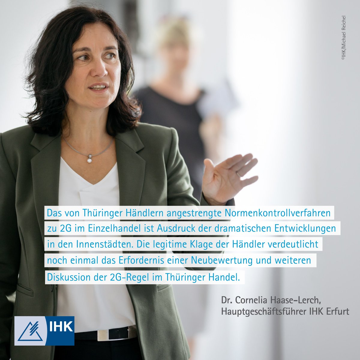 IHK-Hauptgeschäftsführerin zum #2G-Normenkontrollverfahren Thüringer #Händler 
👉 bit.ly/3u1jQki