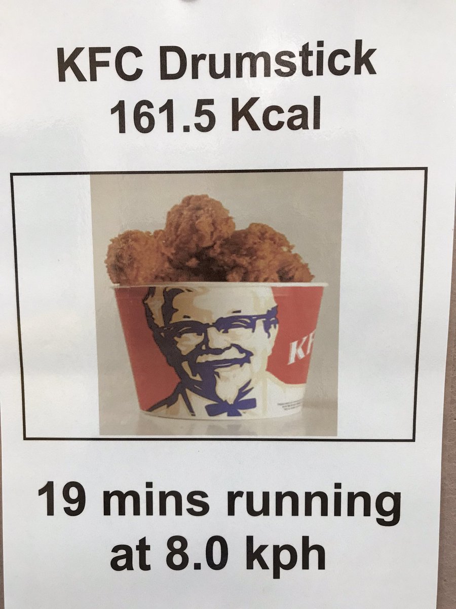 TherapyNhs's tweet photo. Did you know one KFC drumstick takes 19 minutes to burn off?

Why not try making a healthy chicken option at home https://t.co/RNw8u3iVLo