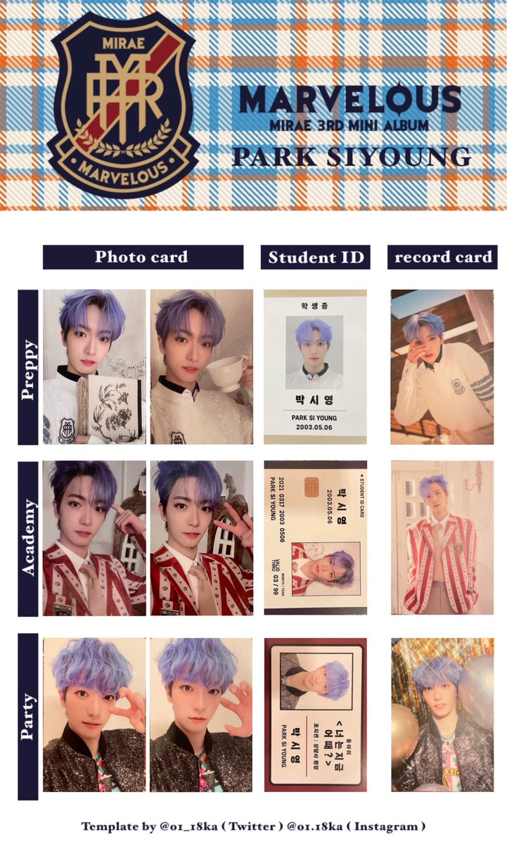 COMPLETE] ‼️ PARK SIYOUNG PHOTOCARD LIST 💫 #MIRAE #미래소년