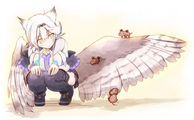翼に棲むものたち。
#えまえっと 